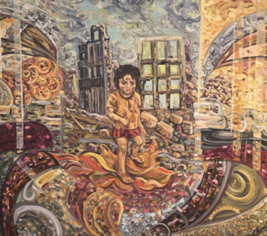 “Lost Childhood” 绘画 标题为““Lost Childhood”” 由Pintor Nicolas, 原创艺术品, 油