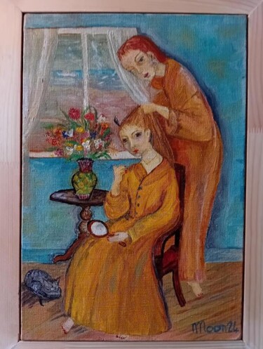 Peinture intitulée "INTIMITE" par Laurence Mucheron, Œuvre d'art originale, Huile