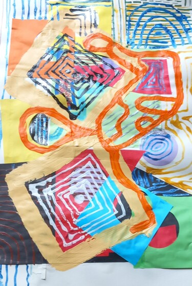 Collages titled "Essen" by Ronnie Kolner, Original Artwork, Collages