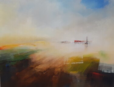 Painting titled "Quand la plaine est…" by Françoise Bellière, Original Artwork, Acrylic