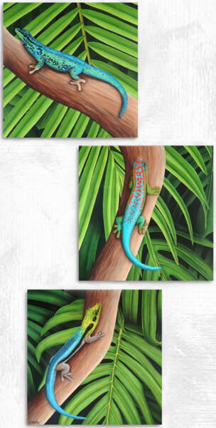 Painting titled "Qawait" by Aline Belliard, Original Artwork, Acrylic Mounted on Wood Stretcher frame