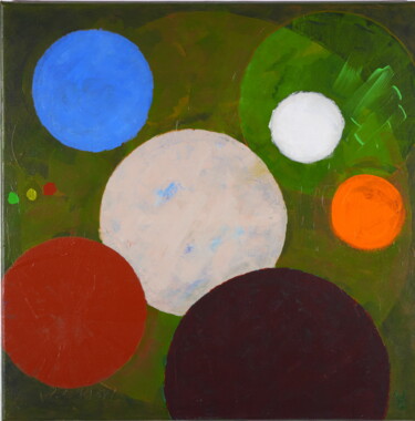 Malerei mit dem Titel "Quadrat 5" von Detlef Lemme (Farbenkugel), Original-Kunstwerk, Acryl