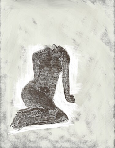 Nude 2 绘画 标题为“Nude 2” 由Vasileia Sarri (Vicky), 原创艺术品, 数字油画