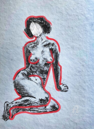 绘画 标题为“Nude 3” 由Vasileia Sarri (Vicky), 原创艺术品, 数字油画