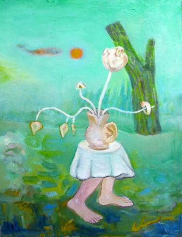 绘画 标题为“Chodzą słuchy...” 由Elżbieta Goszczycka, 原创艺术品, 油