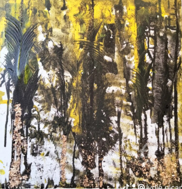 Malerei mit dem Titel "Forêt d'âmes" von Lydie Picant, Original-Kunstwerk, Acryl Auf Keilrahmen aus Holz montiert
