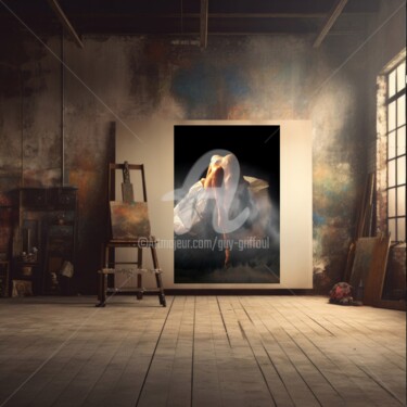 Digital Arts titled "J'eune femme avec v…" by Guy Griffoul, Original Artwork, Digital Photography