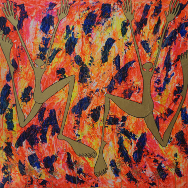 Peinture intitulée "Allegresse" par Delphine Dessein, Œuvre d'art originale, Acrylique Monté sur Châssis en bois