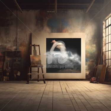 Digital Arts titled "Jeune Femme sur un…" by Guy Griffoul, Original Artwork, Digital Photography