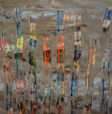 Peinture intitulée "Libération 47" par Delphine Dessein, Œuvre d'art originale, Acrylique Monté sur Châssis en bois