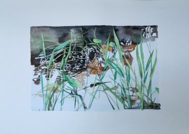 Painting titled "Nature" by Pascale Rodriguez, Original Artwork, Watercolor