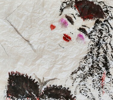 图画 标题为“The Queen of Hearts” 由Olesya Nikolaeva, 原创艺术品, 墨