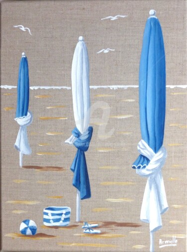 "bleu et blanc 30x40…" başlıklı Tablo Armelle Cailly tarafından, Orijinal sanat, Akrilik Ahşap Sedye çerçevesi üzerine monte…
