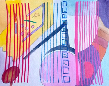 绘画 标题为“1ERETDC” 由Catb, 原创艺术品, 水彩