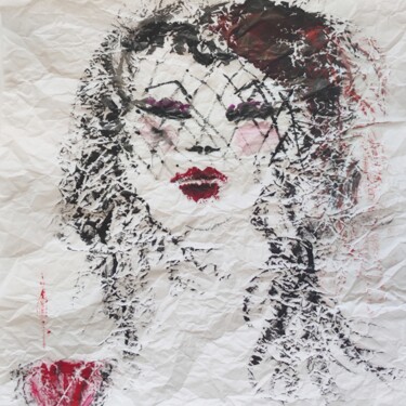 图画 标题为“The lady in hat” 由Olesya Nikolaeva, 原创艺术品, 墨