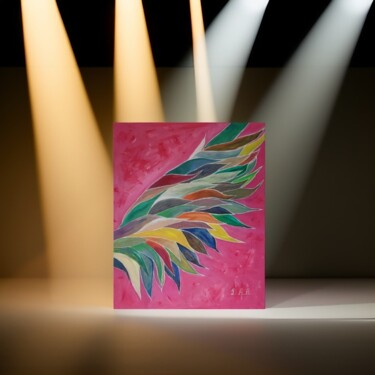 Peinture intitulée "L'aile abstraite" par Alina Alexandra Darjan, Œuvre d'art originale, Acrylique Monté sur Châssis en bois