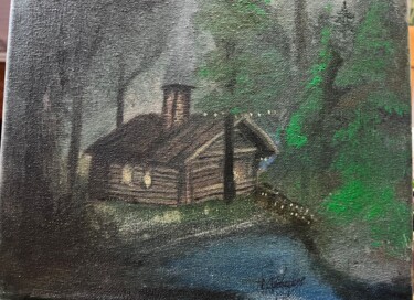 Painting titled "Loneliness" by Frida Ponce, Original Artwork, Acrylic
