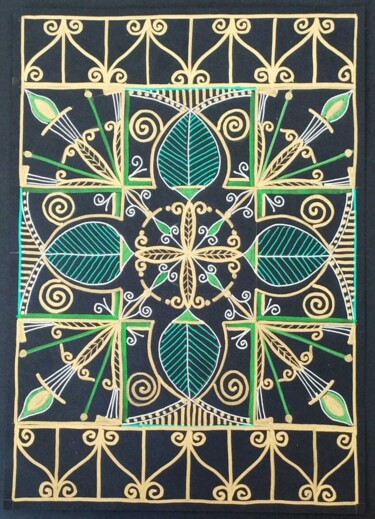 FENETRE SUR COUR 「FENETRE SUR COUR」というタイトルの描画 Karima Crespによって, オリジナルのアートワーク, アクリル