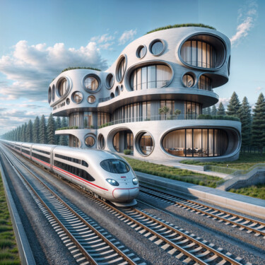 数字艺术 标题为“High-Speed Residenc…” 由Egidoro, 原创艺术品, AI生成的图像