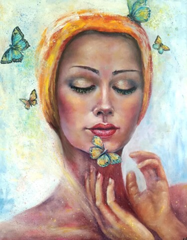 绘画 标题为“Woman portrait. Aft…” 由Natalja Picugina, 原创艺术品, 油