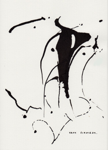 Drawing titled "Encre sur papier -…" by Yann Gautron, Original Artwork, Ink