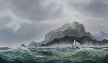 Painting titled "Pilot Boat" by Anthony Colange, Original Artwork, Oil