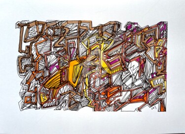 Dessin intitulée "F67" par Chris.Sopena, Œuvre d'art originale, Stylo gel