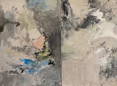 「Diptych」というタイトルの絵画 Oksana Floydによって, オリジナルのアートワーク, オイル