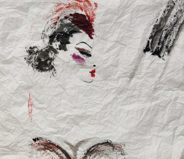Zeichnungen mit dem Titel "Louise" von Olesya Nikolaeva, Original-Kunstwerk, Tinte