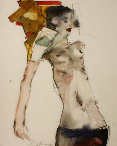 Egon Schiele in Love 18 Dessin intitulée "Egon Schiele in Lov…" par Linet Andrea, Œuvre d'art originale, Graphite