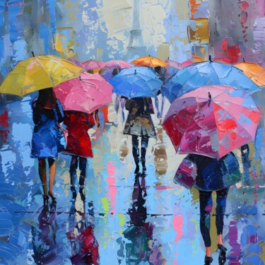 Digital Arts titled "Parisian Symphony" by Eva Bazhenova, Original Artwork, 2D Digital Work