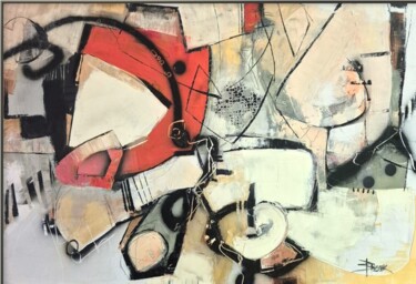 Painting titled "FRAGMENTS VII" by Sonja Brzak, Original Artwork, Oil