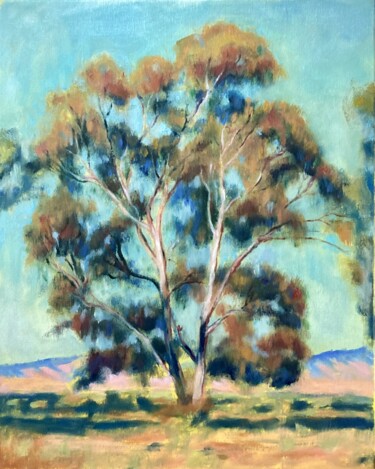 Eucalyptus Tree after Alson Skinner Clark Schilderij getiteld "Eucalyptus Tree aft…" door Jane Wong, Origineel Kunstwerk, Olie Gemonteerd op Frame voor houten brancard