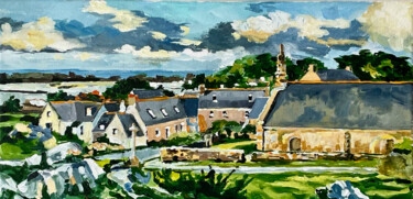 Peinture intitulée "Bugueles, Bretagne…" par Pascal Brachet, Œuvre d'art originale, Acrylique