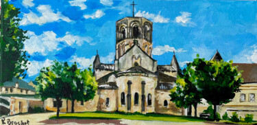 Peinture intitulée "Semur en Brionnais…" par Pascal Brachet, Œuvre d'art originale, Acrylique