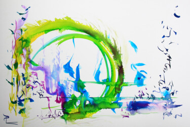 Schilderij getiteld "toucher l'âme" door Patricia Blondel, Origineel Kunstwerk, Inkt