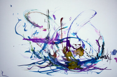 Schilderij getiteld "respire" door Patricia Blondel, Origineel Kunstwerk, Inkt