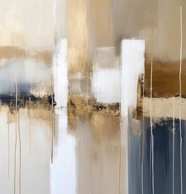 Golden Shapes and Light Painting titled "Golden Shapes and L…" by Tatiana Malinovscaia, Original Artwork, Acrylic