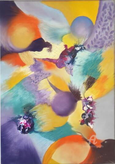 Pintura titulada "En Mars" por Claudette Allosio, Obra de arte original, Pastel