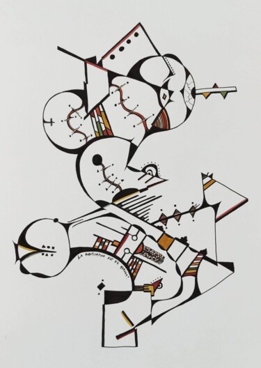 제목이 "La robotisation est…"인 그림 Louis Naÿs로, 원작, 잉크