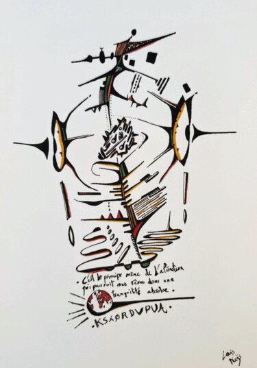 图画 标题为“Insectivor” 由Louis Naÿs, 原创艺术品, 墨