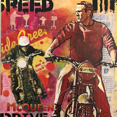 Peinture intitulée "SPEED McQueen" par Michel Pawlak, Œuvre d'art originale, Acrylique