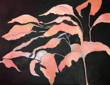 Peinture intitulée "Flamboyants roses" par Isabelle Barnasson, Œuvre d'art originale, Huile Monté sur Châssis en bois
