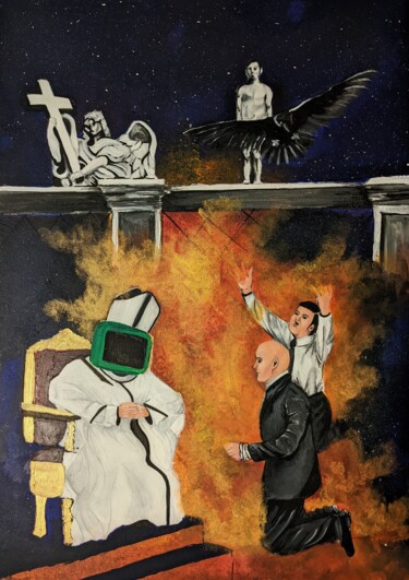 Pittura intitolato "Omaggio a Pasolini" da Angela Zampini, Opera d'arte originale, Acrilico
