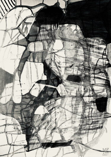数字艺术 标题为“Chaotic night” 由Marta Florczyk Art, 原创艺术品, 数字拼贴