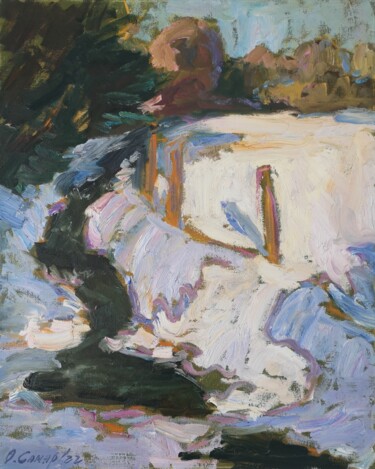 Dernière neige Painting titled "Dernière neige" by Olga Samar, Original Artwork, Oil