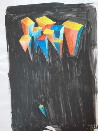 绘画 标题为“Vuelo nocturno” 由Mirtha Bermegui, 原创艺术品, 丙烯