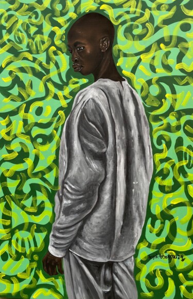 Schilderij getiteld "Self love 3" door Oluwafemi Akanmu, Origineel Kunstwerk, Acryl