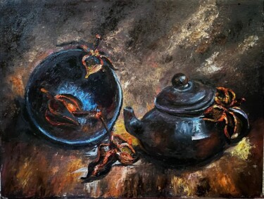 绘画 标题为“Tea and spices” 由Marina Gavrilova, 原创艺术品, 油