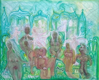 Pittura intitolato "Heilung im Jenseits" da Annemarie Stelzer, Opera d'arte originale, Tempera
